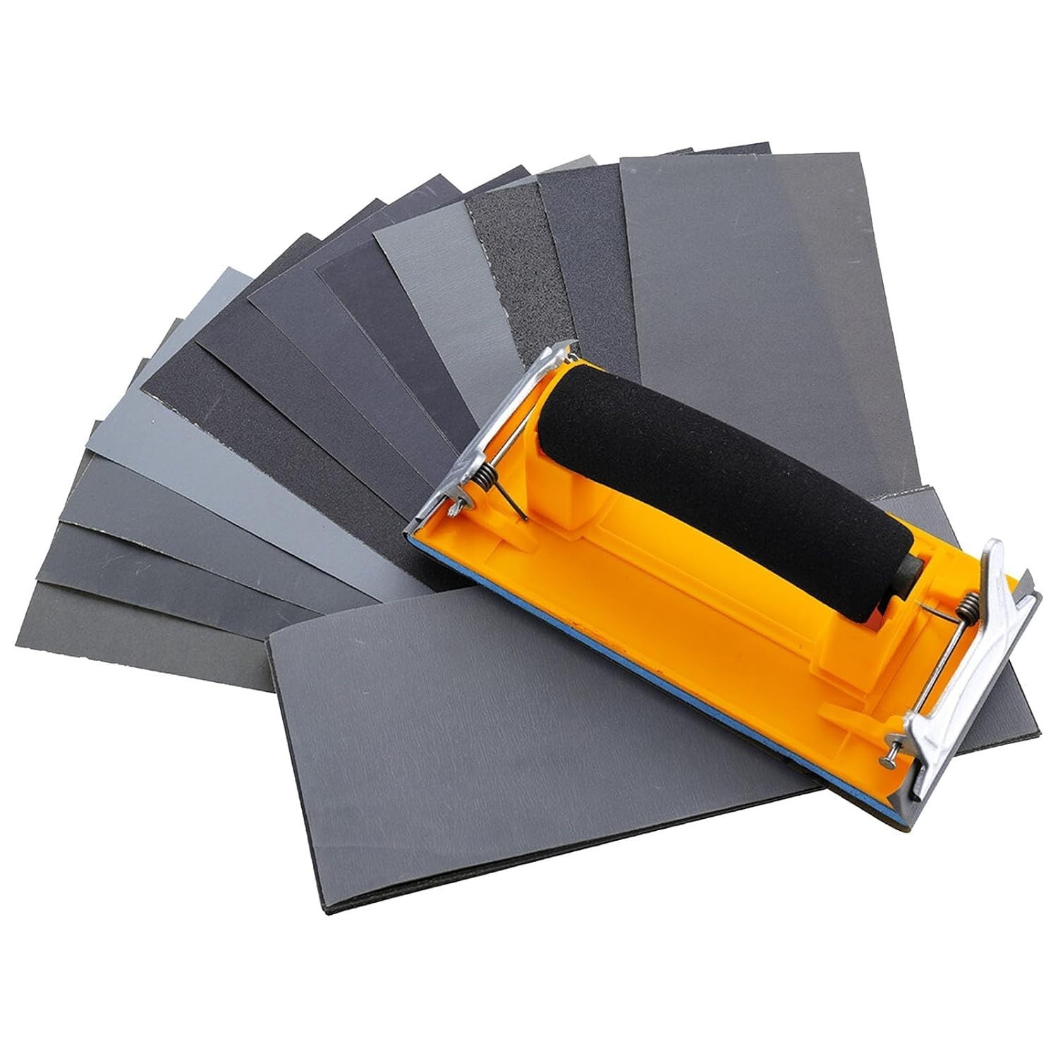 Hand Sanding Block Kit with Sponge Handle Sandpaper 120 to 3000 Grit 36 Pack