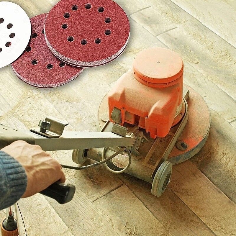100 PCS 225mm Sanding Discs 10 Hole Hook and Loop Sanding Discs 150-240 Grit