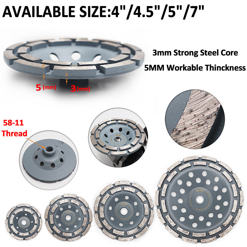 4”-7” Diamond Grinding Turbo Cup Wheel for Polishiing Concrete Masonry Marble