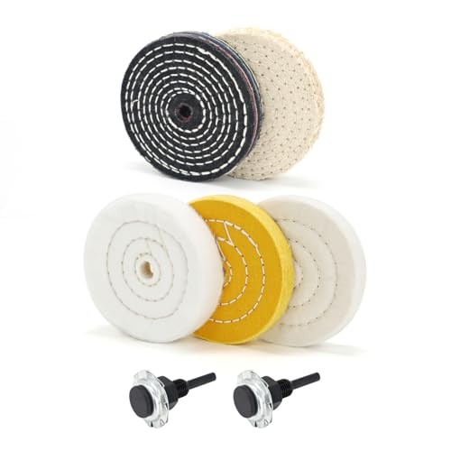 4″ Buffing Polishing Wheels Soft(30Ply)/ Fine(50Ply)/ 4 inch Multi 7pcs