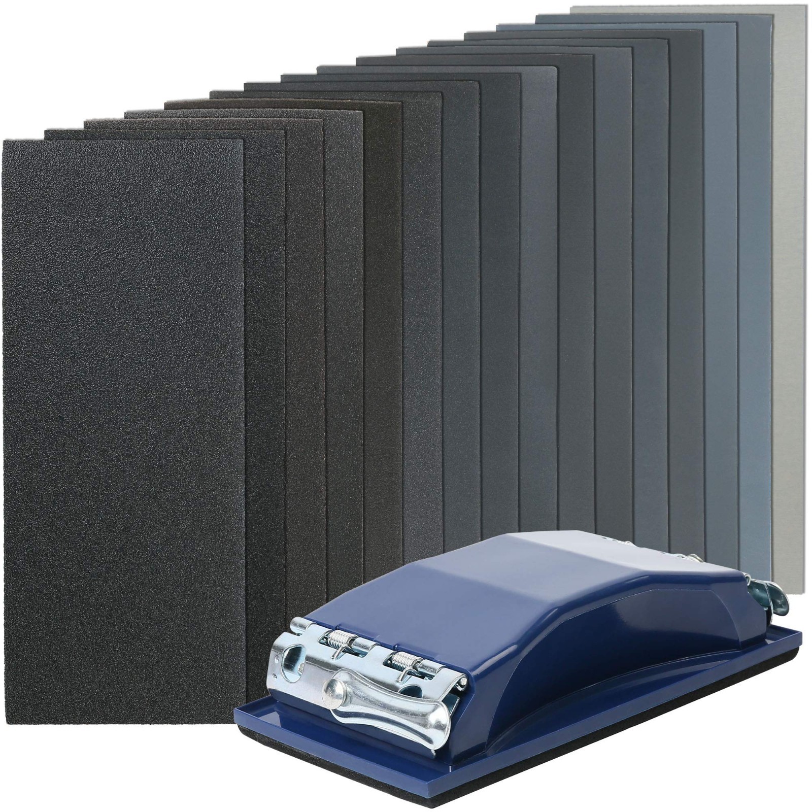 108PCS Sandpaper Assortment 60-5000 Grit, 9×3.6” Wet/Dry Sheets & Block for Poli