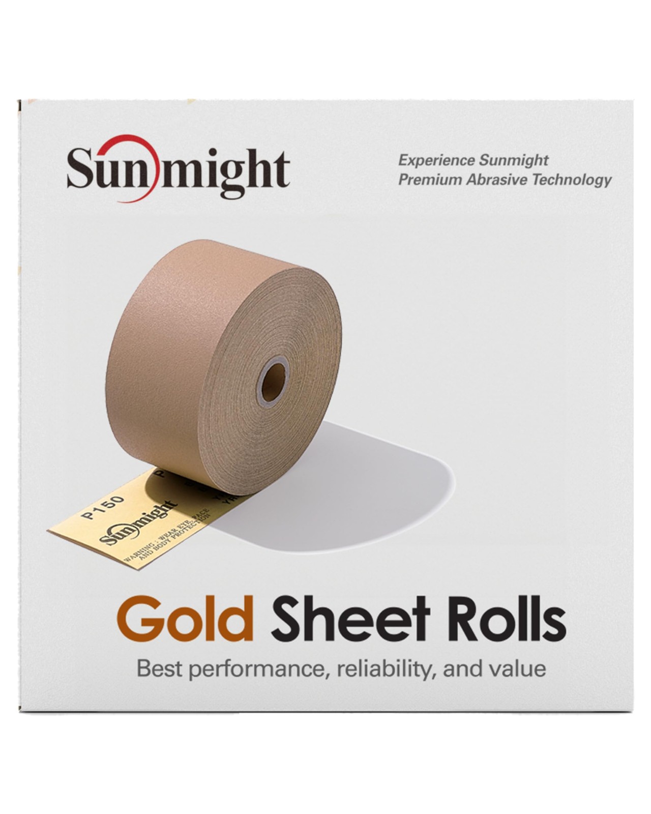Sunmight Film 320 Grit Sandpaper Roll 2-3/4″ x 25 Yards – PSA , 1 Pack, Brown