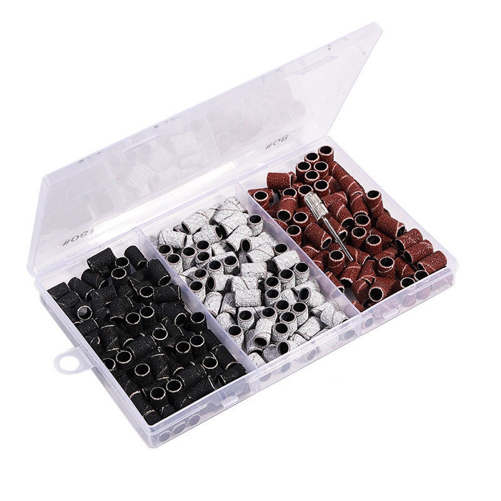 Manicure Sanding Ring Bands Resin Emery 80 120 180 240 Grit for Nail Shaping