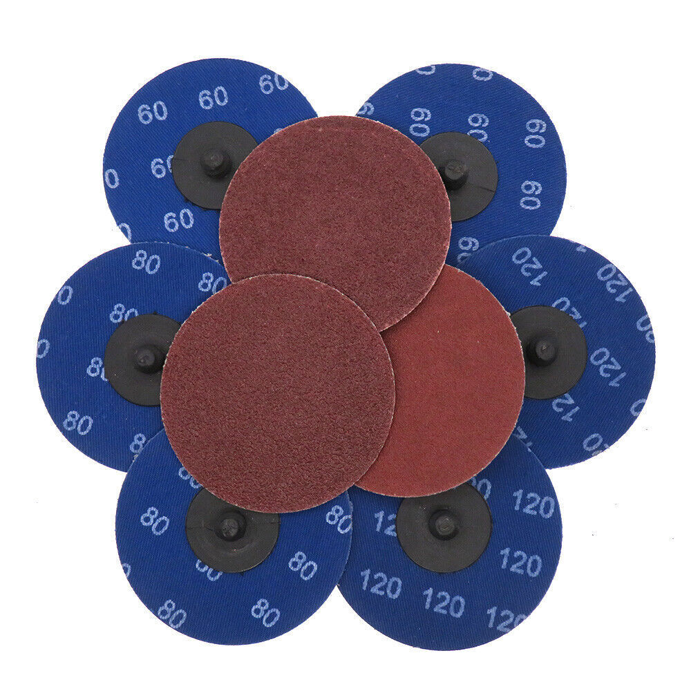 3” 75mm Sanding Discs R Type Roll Lock Pads 36/60/80/100/120/180/240 Grit