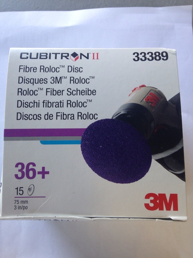 3M Cubitron II Fibre Roloc Disc, 3″ 36+ Grit : 33389