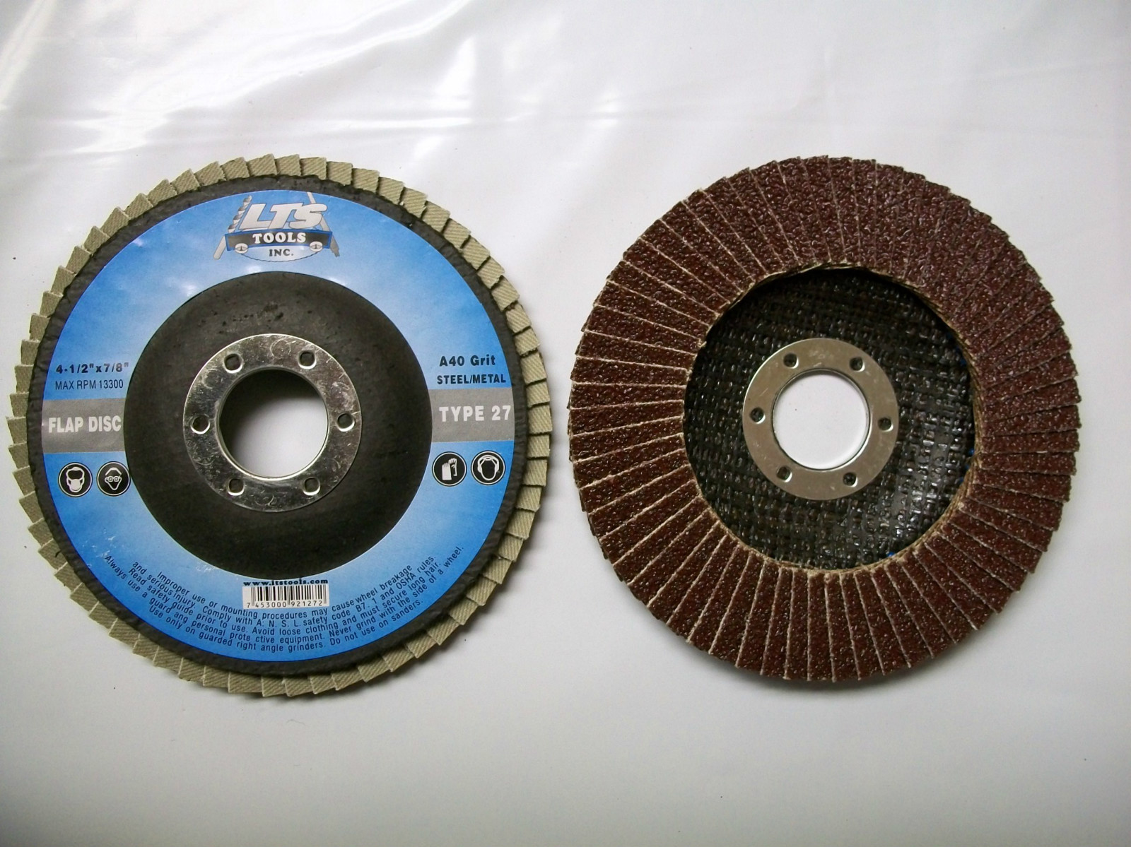 4-1/2″ x 7/8″ Flap Disc Type 27 AO Professional Grade 10 Discs Choose Your Grit