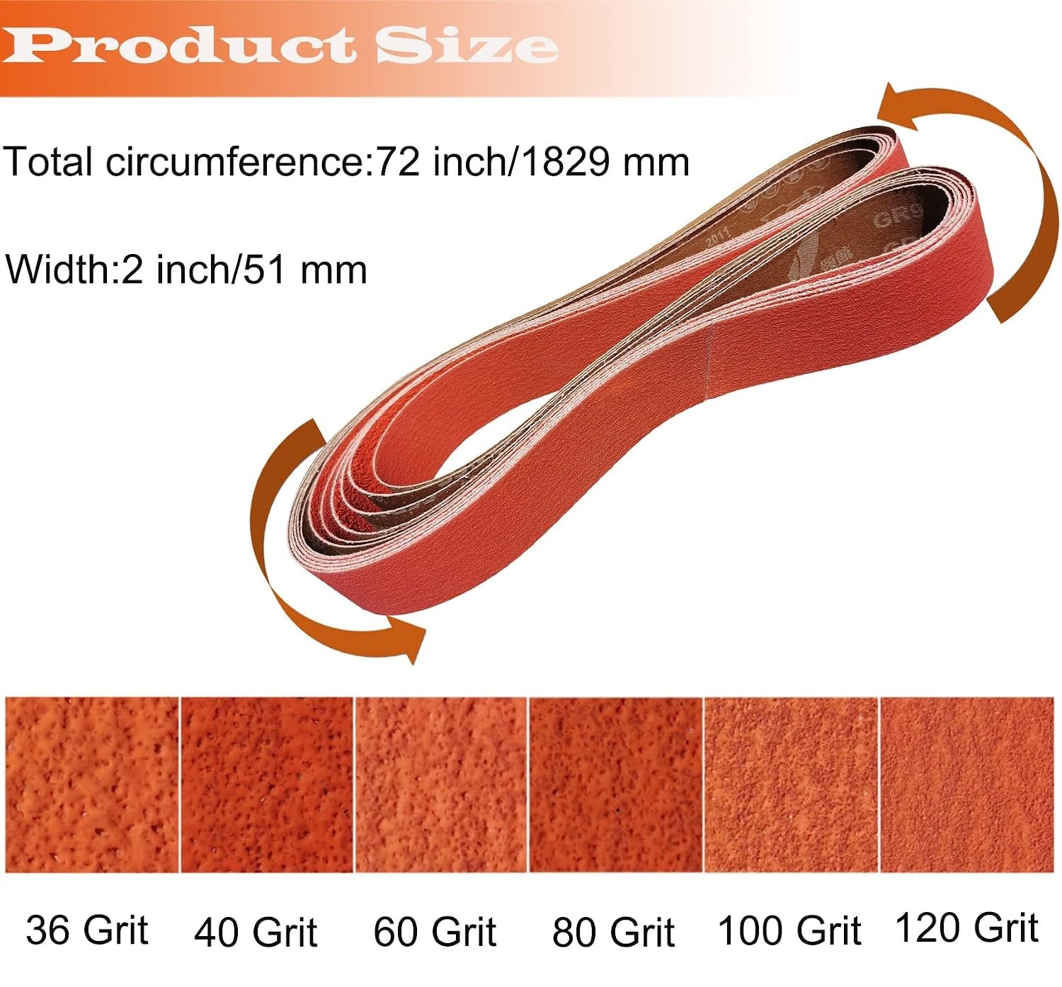 Professional 2×72 Inch Ceramic Sanding Belts – 6 Pack for Metalworking Mastery