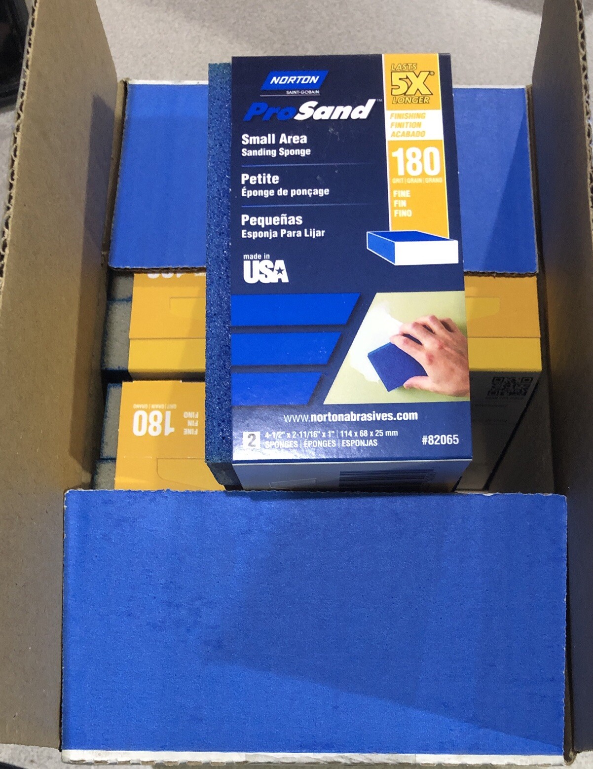 16 Pack Norton ProSand 4-1/2″ x 2-11/16″ x 1″ Small Area Sanding Sponges 180Grit