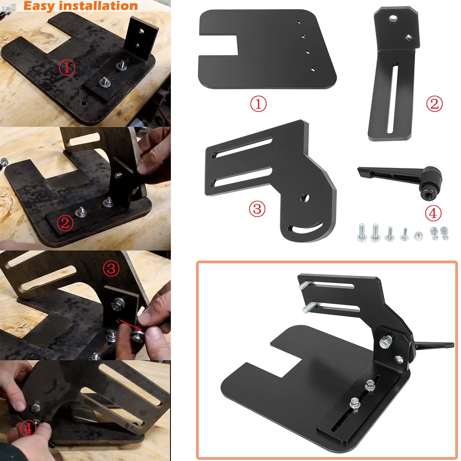 2×72″ Knife Bevel Grinding Jig Tool Rest OBM Belt Grinder Tilt Table Flat Platen