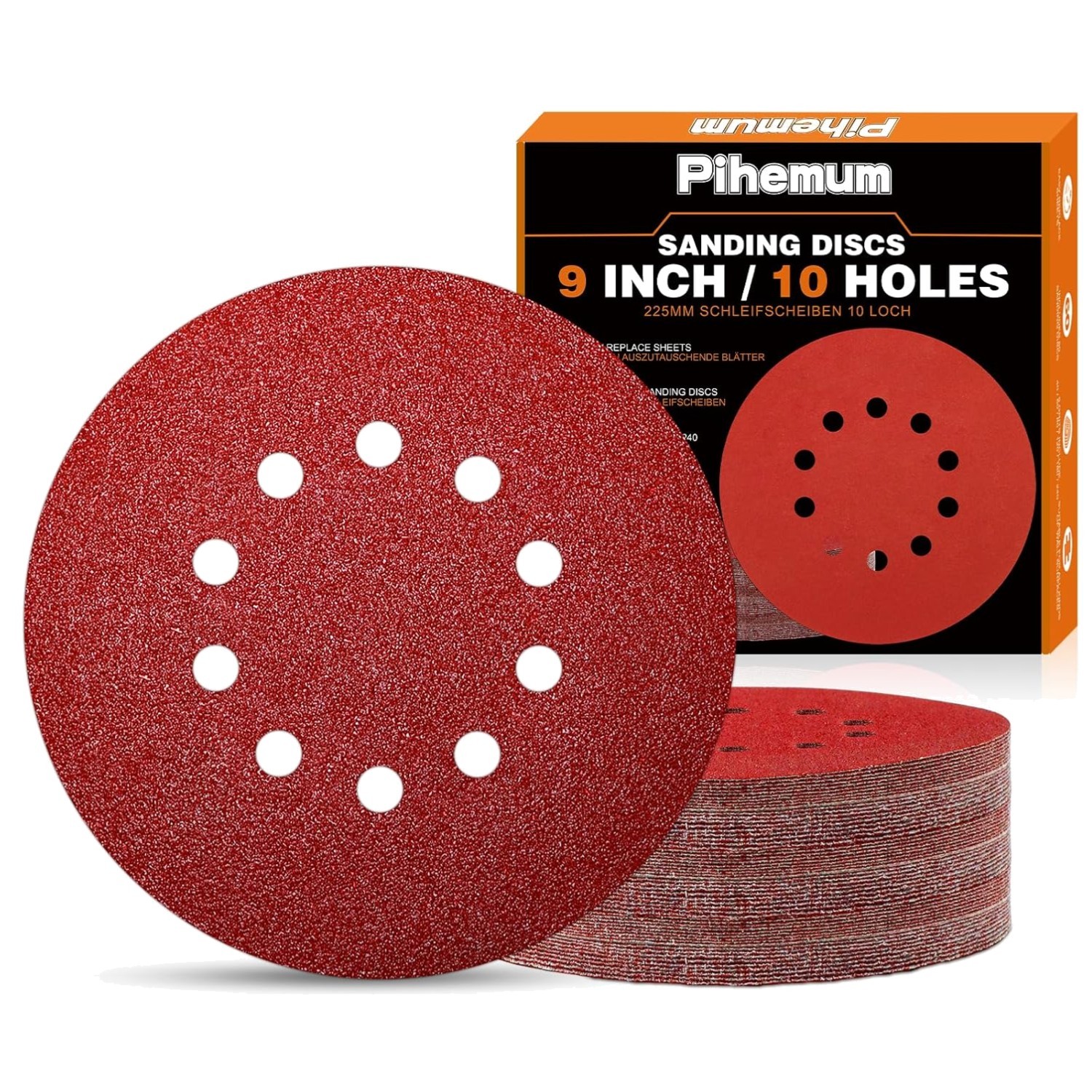 60 PCS 9 Inch Drywall Sanding Discs with Multi-Grit Options for Smooth Finishes