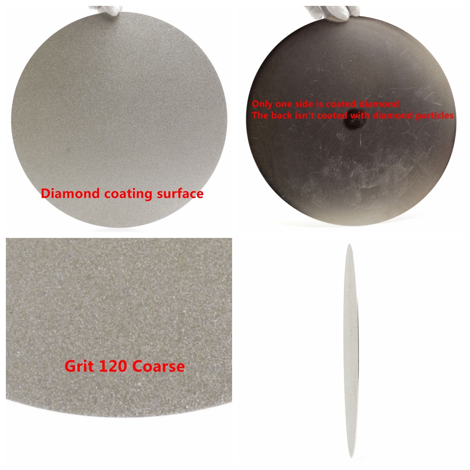 8″ Diamond Grinding Disc Grinder Wheel No Hole Polishing Flat Lap for Jewel Rock