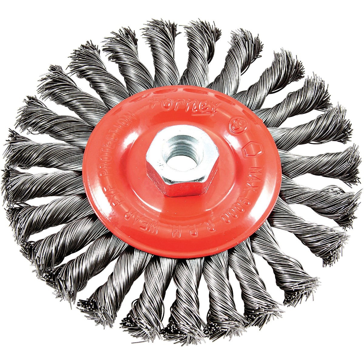 Forney 6 In. Twisted/Knotted .012 In. Angle Grinder Wire Wheel 72758 Forney