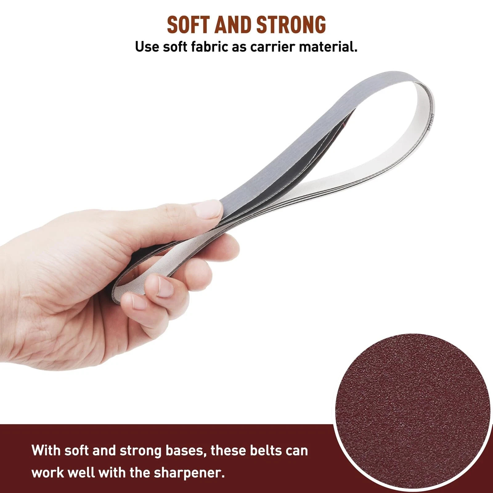 36 Pcs 1/2″ x 18″ Sanding Belts Set 4 Each of 80/120/240/400/600/800/1000/250