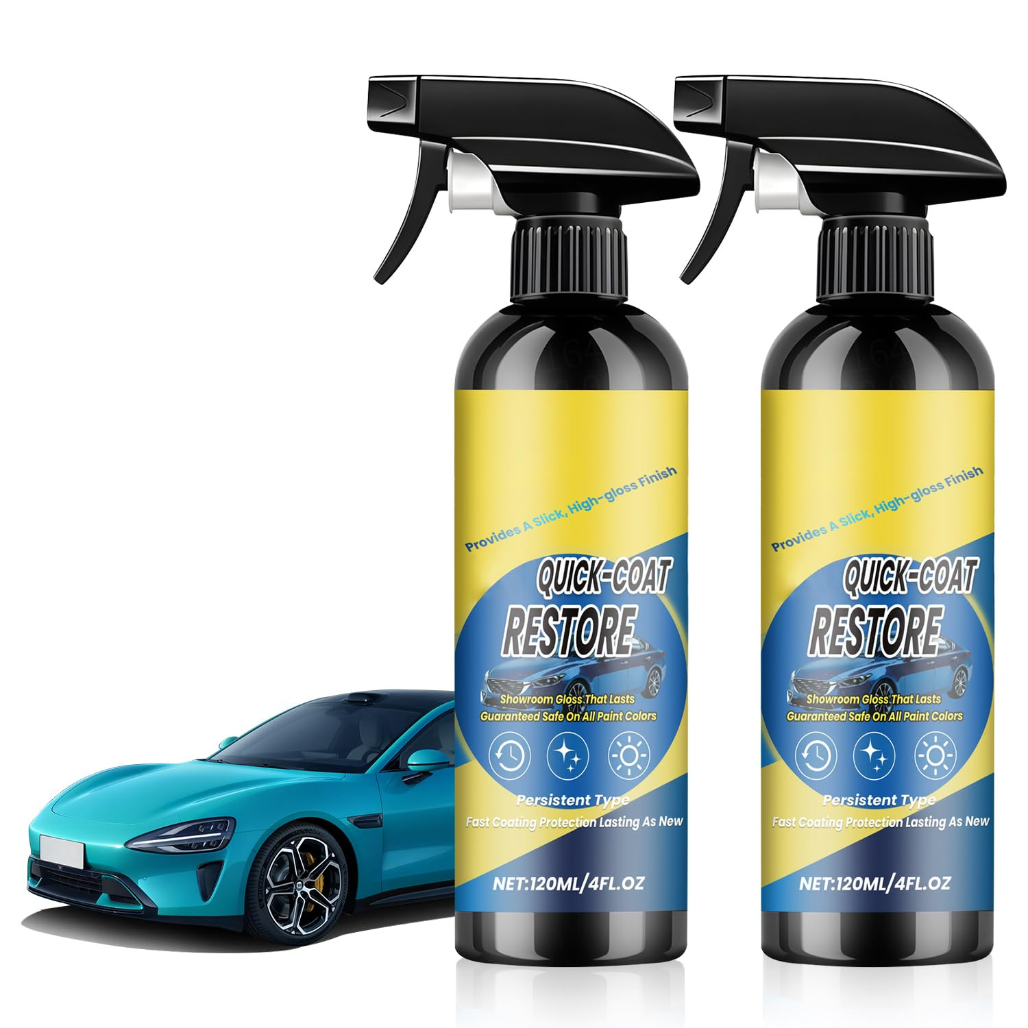 2 Pack Nano Quick Coat Restore Coating Spray, 2026 Advanced Automobile Quick-Act