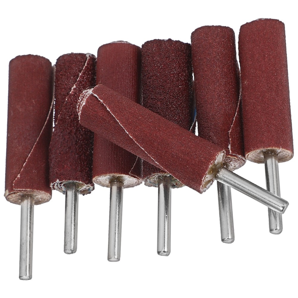 7Pcs Rotary Tool Sanding Drum Set Reusable Abrasive Flap Wheel Dark Red