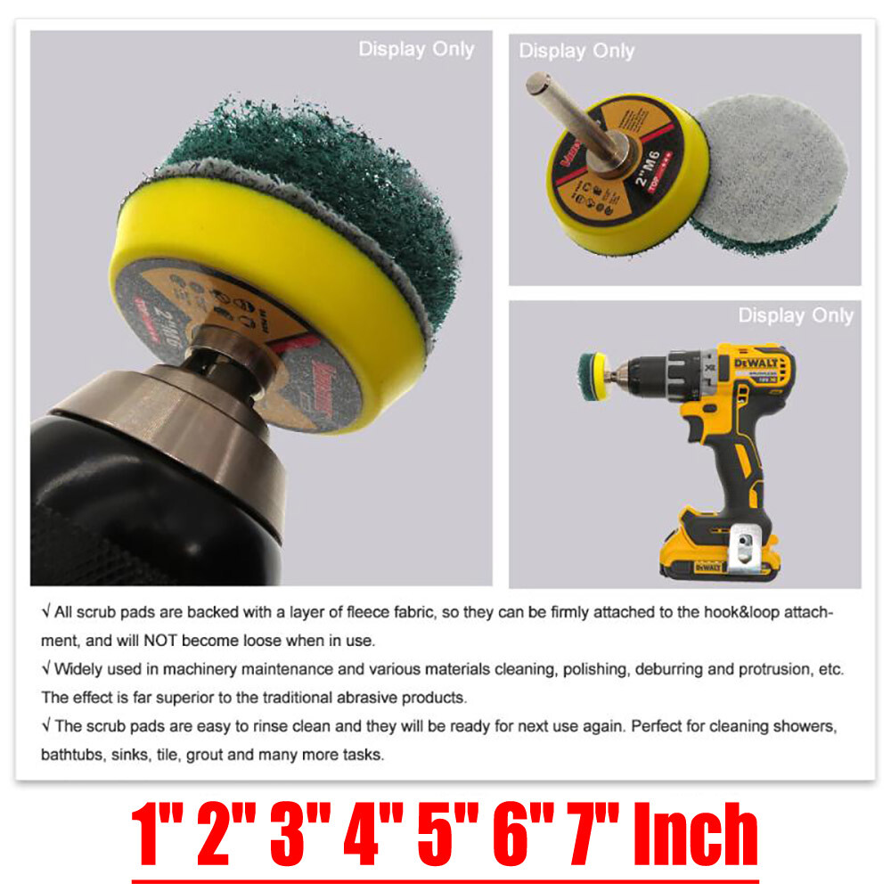 1″2″3″4″5″6″7″ In Scouring Pad Hook & Loop Nylon Fiber Sanding Discs P240-P3000