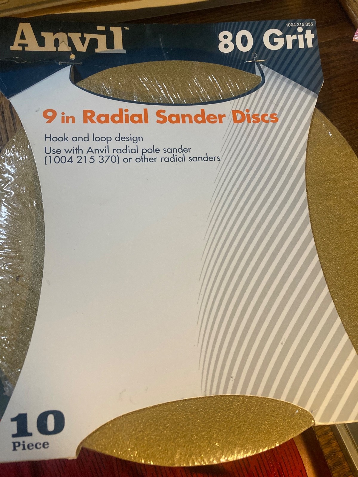 Anvil Radial Sanding Disk 80-Grit 9″ 1004 215 370 10pk