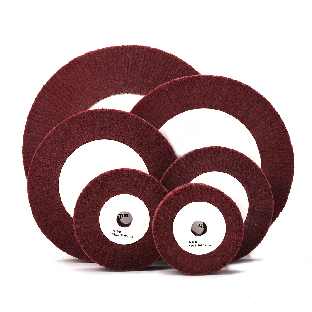 Non-woven Nylon Flap Polishing Wheel Disc 20mm Inner Hole For Bench Grinder 320#