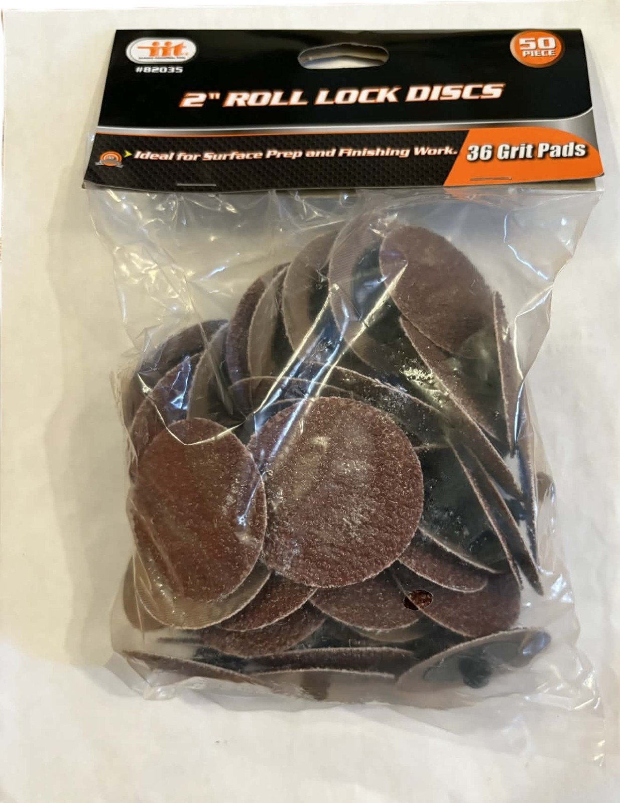 50pc 2″ 36 Grit Sanding Discs Surface Prep Finishing Work Abrasive Pads 82035