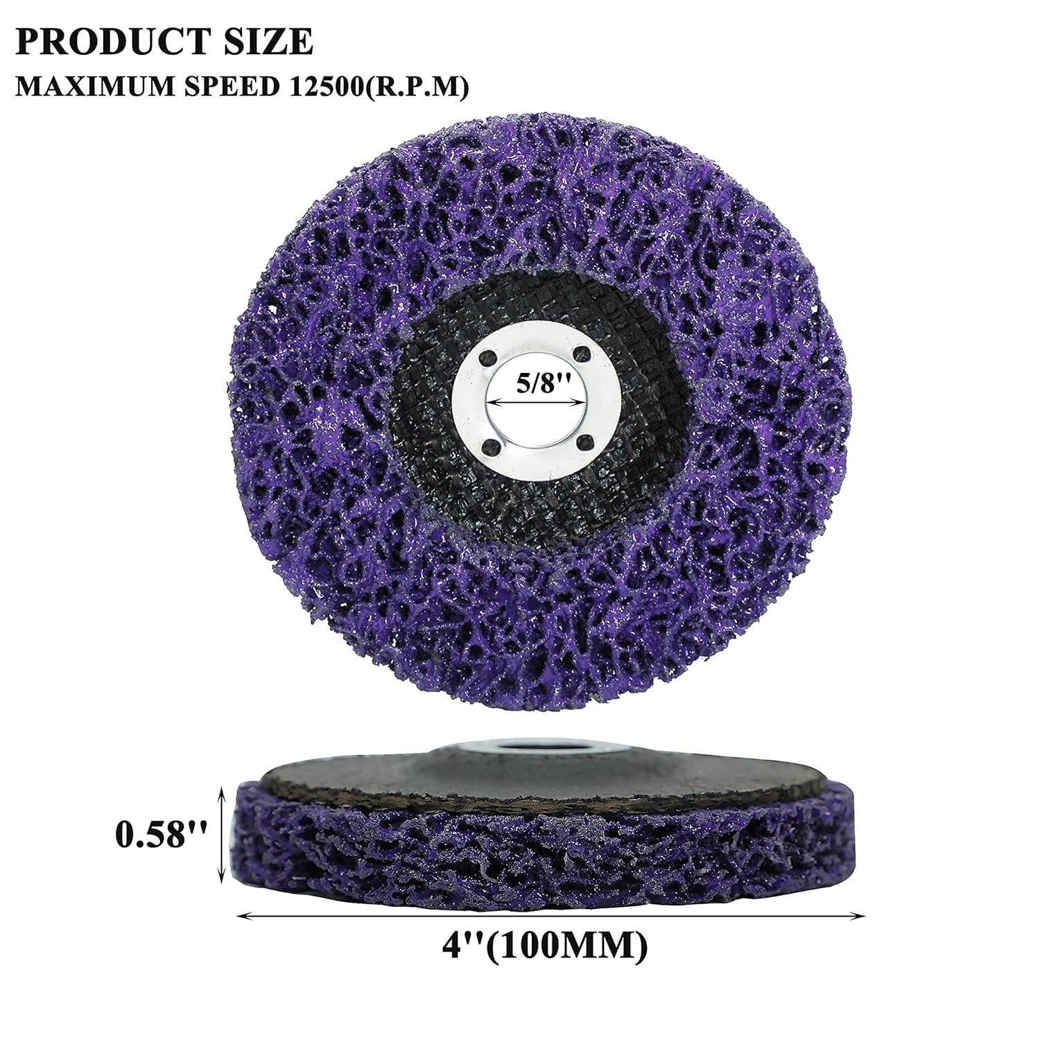 6 Pack of 4” Strip Discs Rust Remover for Angle Grinders – Paint & Oxidation