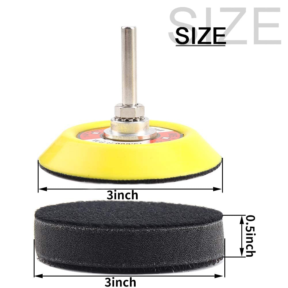 NuoDunco 3 Inch 3″ Interface Pads, 10pcs Soft Foam Backing Pad