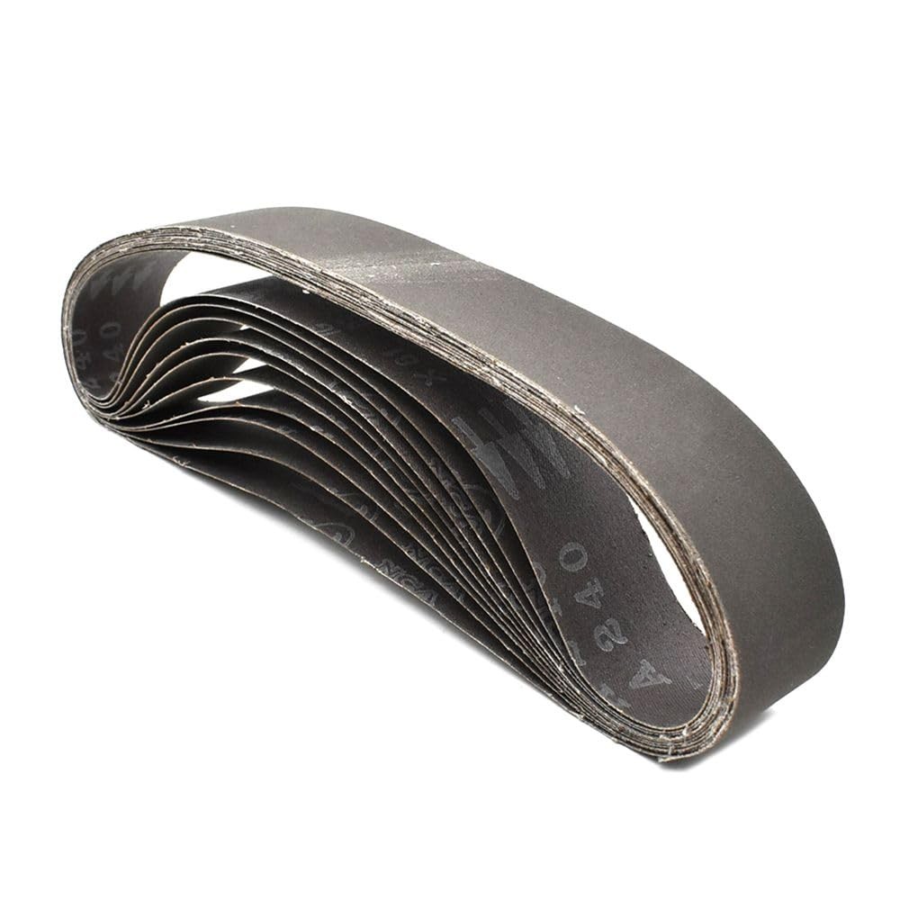 Hardin HPG240-10 1-1/2″ x 30″ Aluminum Oxide Sanding Belt, 240 Grit, 10 Pack