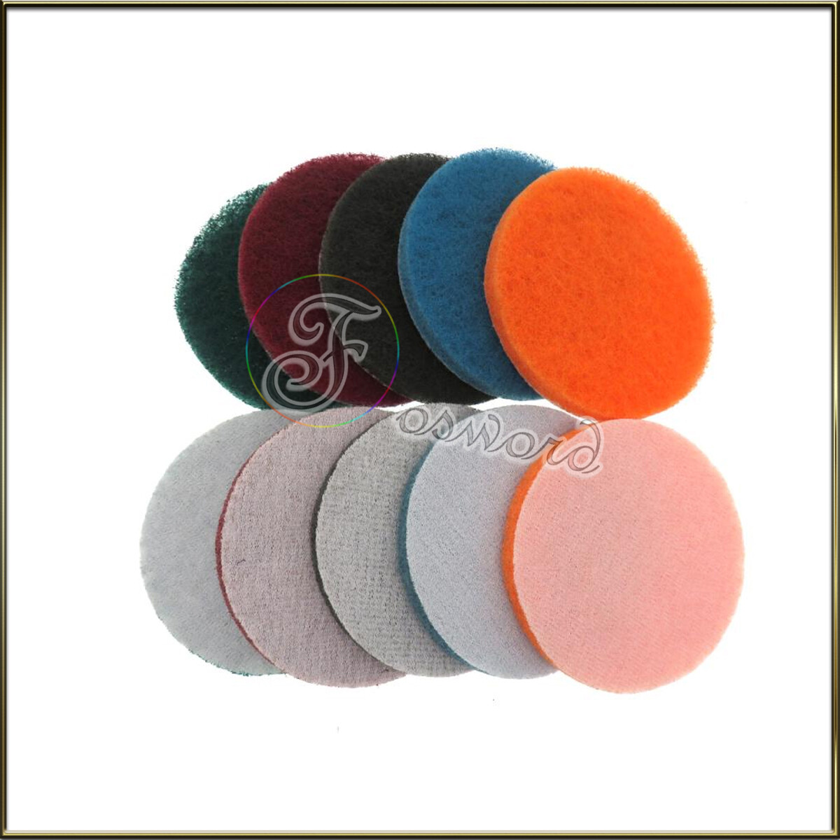 Scouring Pad Hook & Loop Sanding Abrasive Polishing Discs Pad 240#-3000# Grit