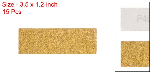 15Set Micro Detail Sander Paper 40 Grit 3.5 x 1.2 Inch Finger Sander Sandpapers