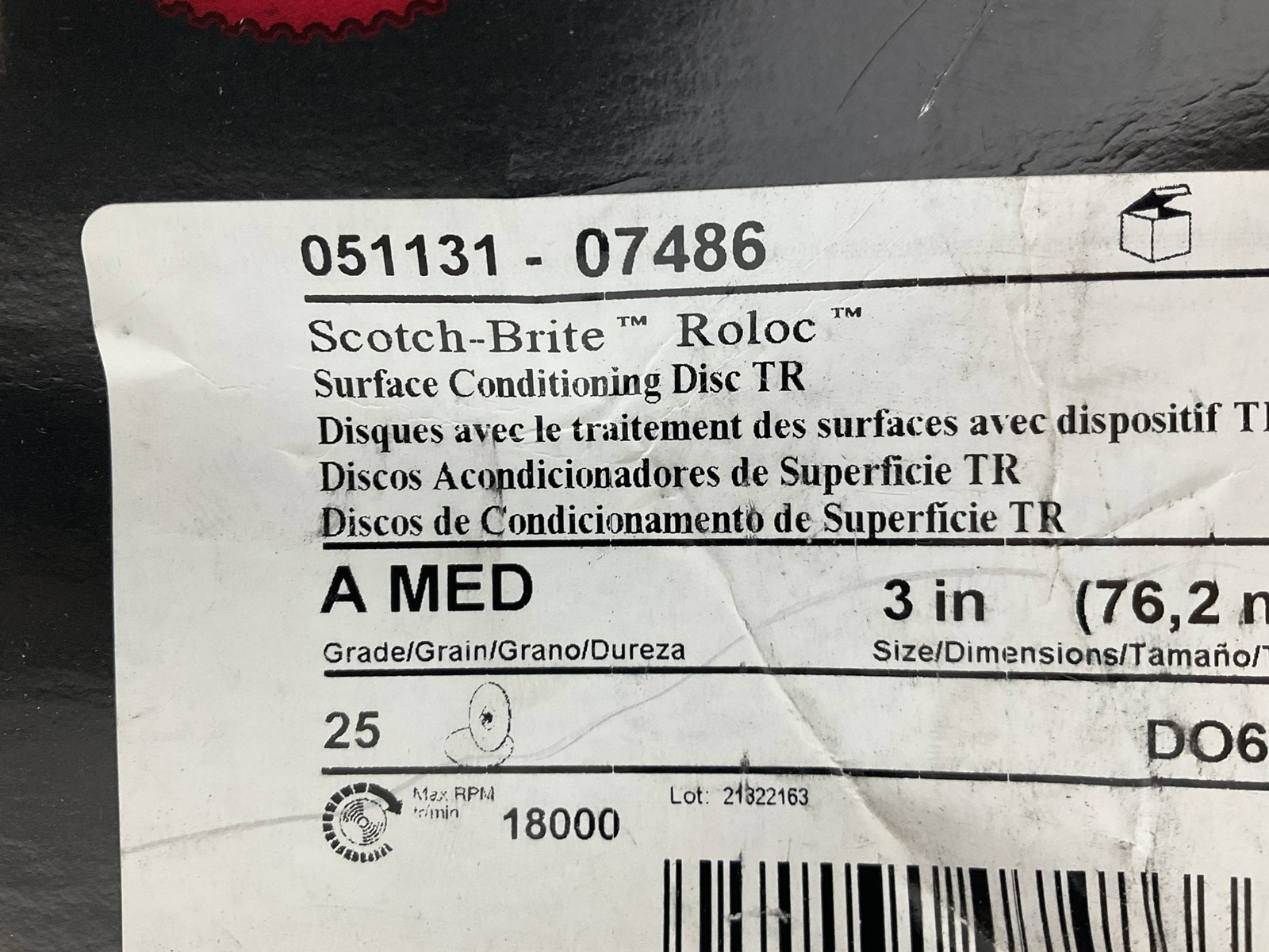 14 Discs – 3M 07486 Scotch-Brite Roloc Surface Prep Disc, Medium Grit, 3″