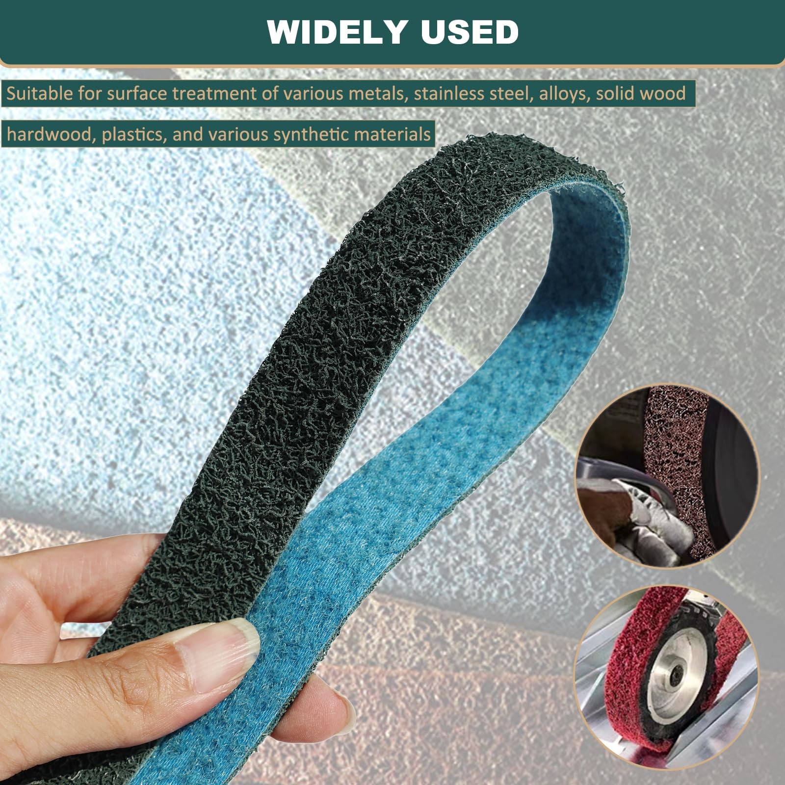 Non Woven Sanding Belts 1×42 Inch 3 Pack Coarse Medium Fine Grit Conditioning