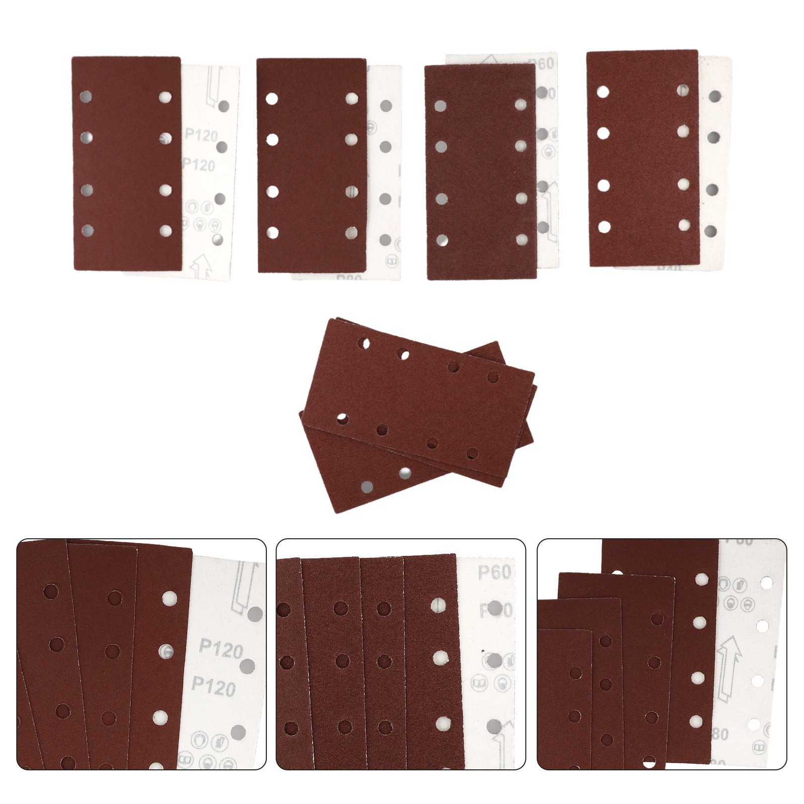 Premium Sandpaper Set for Wood Polishing 20pcs 93x185mm Multiple Grits