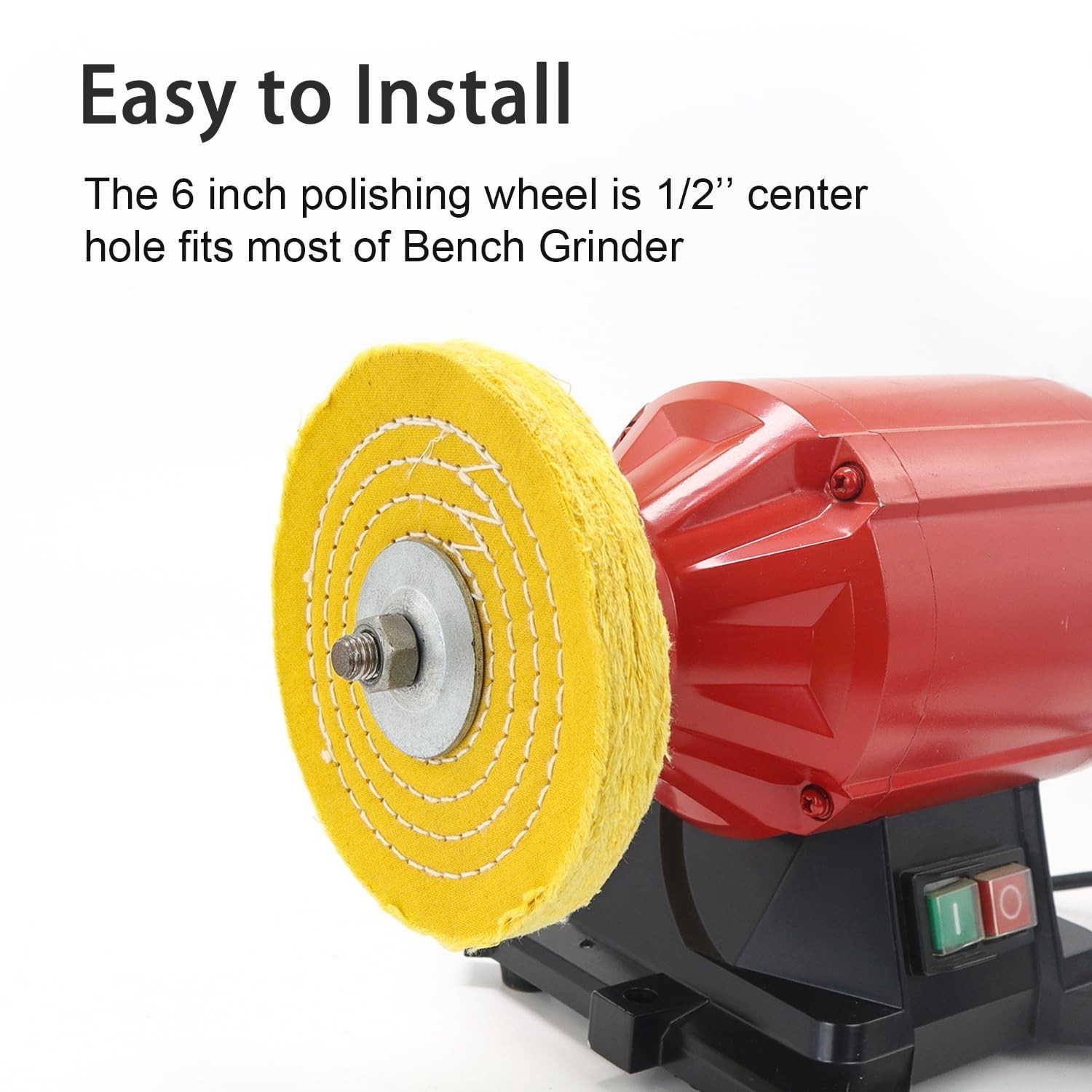 Versatile 6in Cotton Buffing Wheels – Soft to Rough Grit for Professional Use