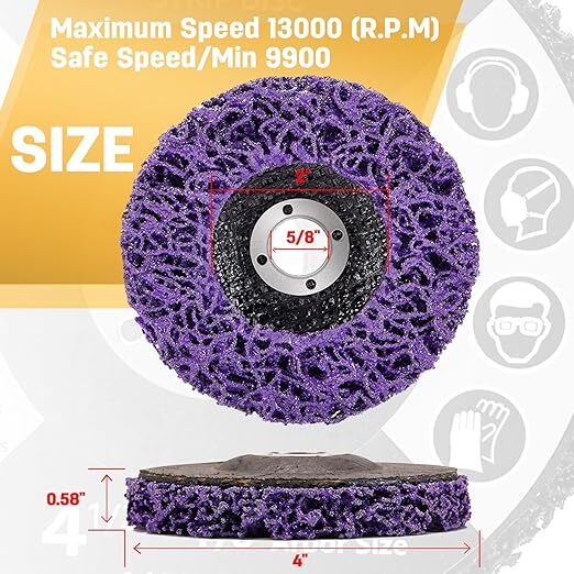5Pcs Strip Discs Stripping Wheel, 4″ x 5/8″ Rust Stripper Wheel Paint Eater Disc