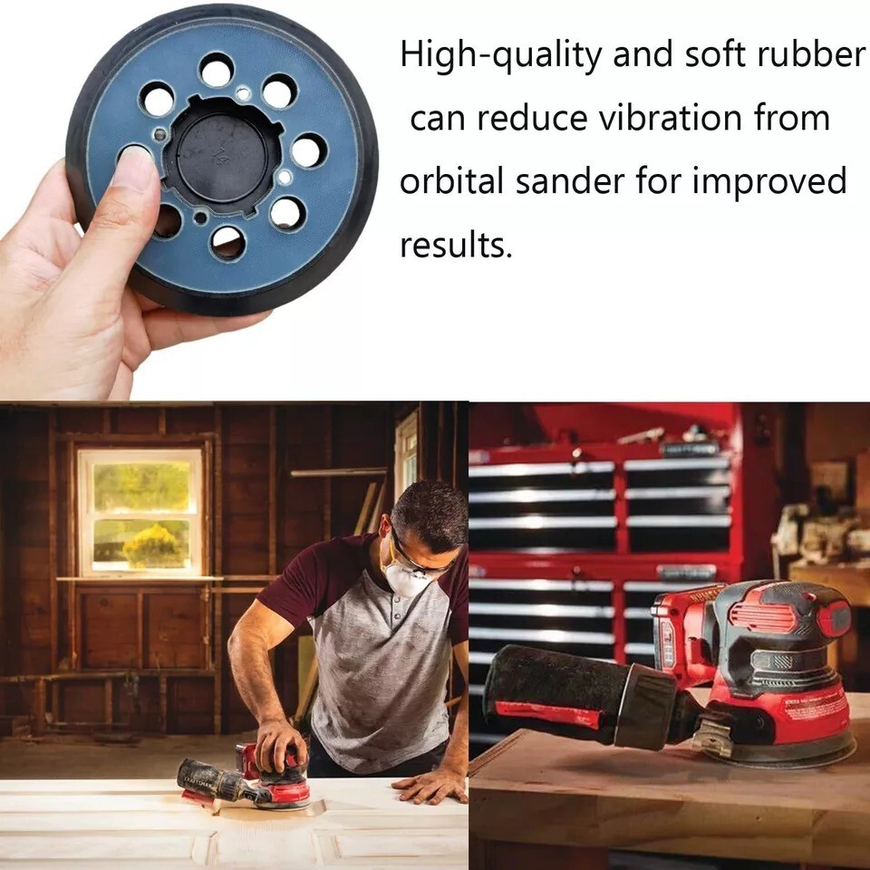 2Pack 5Inch Hole Hook and Loop Replacement Sanding Backing Pad Sander Pad for 5