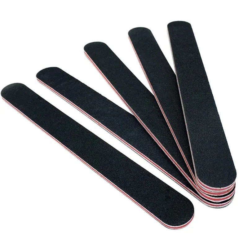 100/180 Grit Buffing Sanding Lime (5pcs) – Professional Nail Files Black