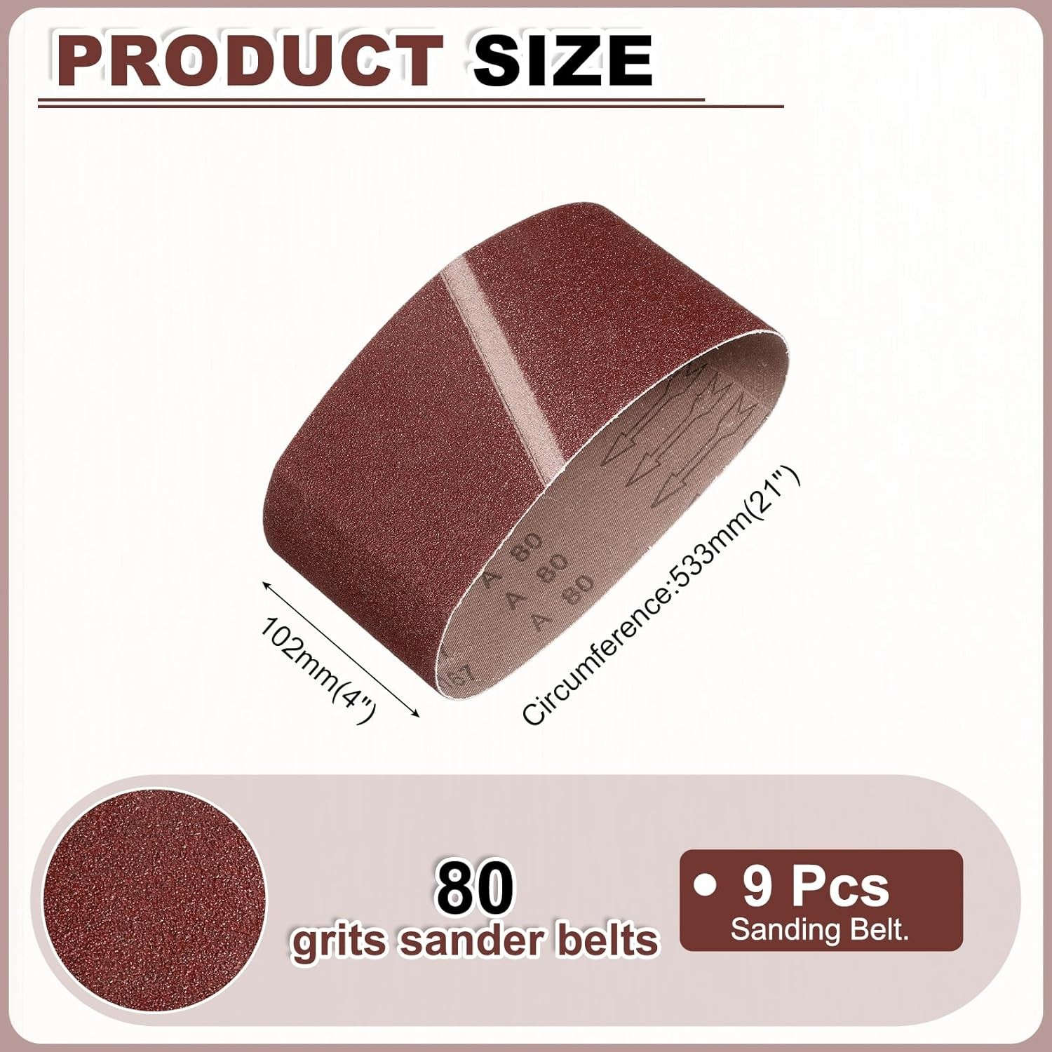 Durable Aluminum Oxide 4×21 Inch Sanding Belts – Ideal for Woodworking & Metal