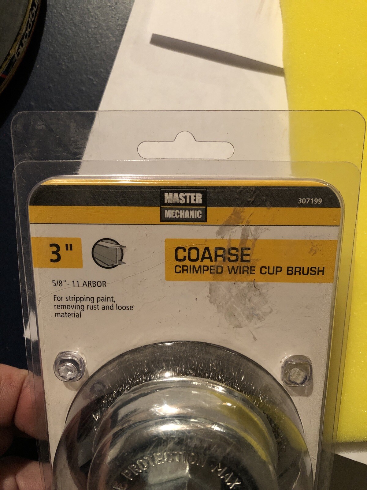 Master Mechanic 3″ COARSE Crimped Wire Cup Brush #307199 5/8” -11 Arbor New