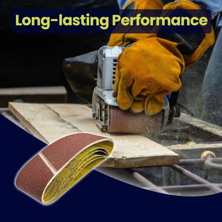 Sanding Belts Coarse Sander Sheets 100 x 915mm 80 Grit 5 Pack Aluminum Oxide