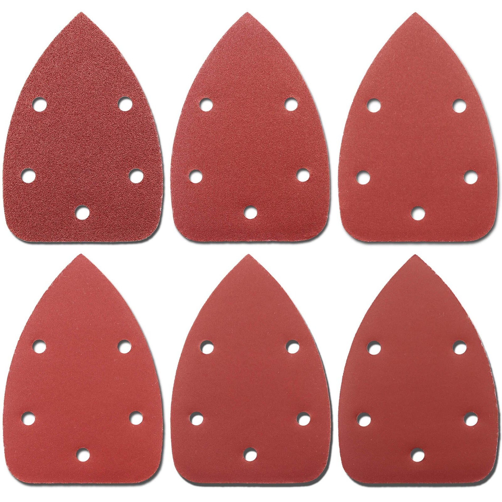 Detail Sander Paper, 80-600 Grits, Hook and Loop Backing, 5 Holes, for Sandin…
