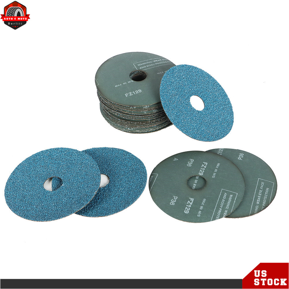 25Pack 24 Grit & 36 Grit Zirconia Resin Fiber Disc Grinding And Sanding Discs