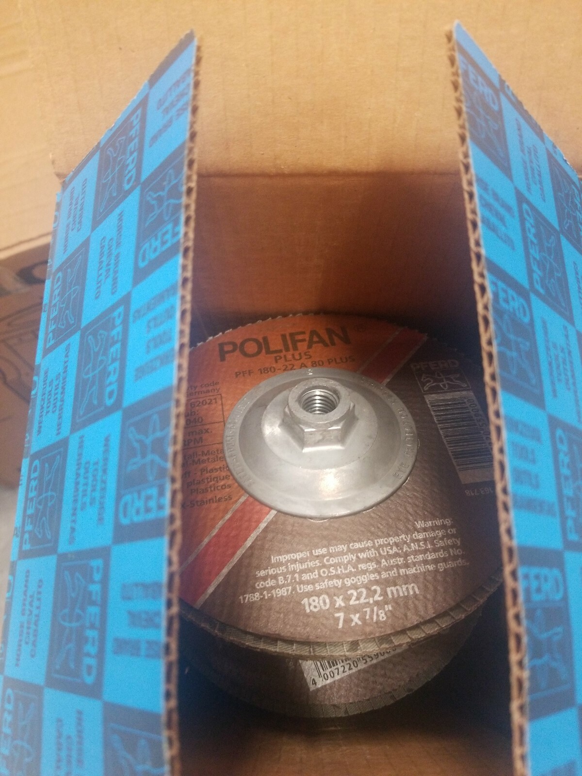 Polifan Flap Discs 7×5/8-11 80 Grit PFERD 62040. 16 are available