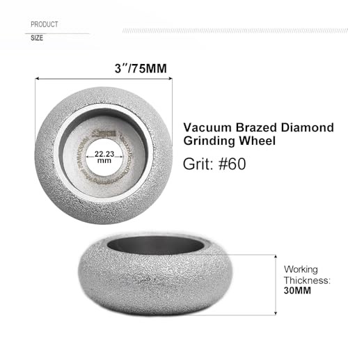 3 Inch Profile Hand Diamond Wheel Convex Curve Edge Grinding for Height 30mm 1