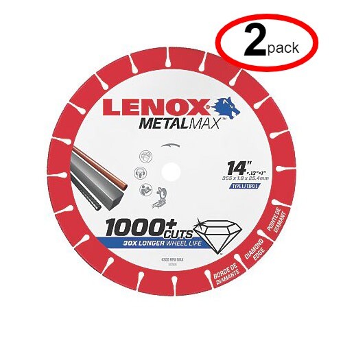 Lenox 1972929 MetalMax Diamond Cutoff Wheel 14″ x 1″ – (2Pack)
