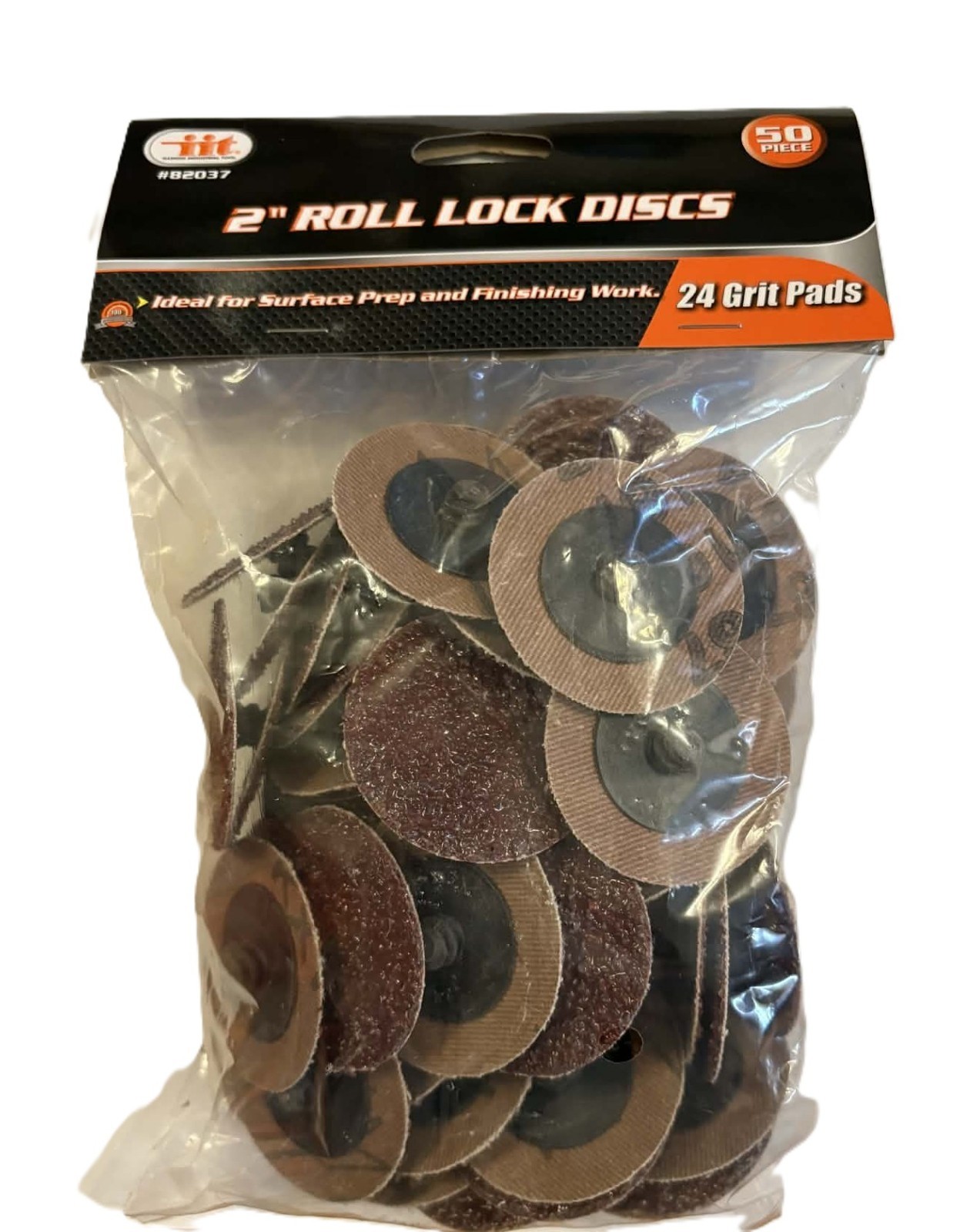 50pc 2″ 24 Grit Sanding Discs Surface Prep Finishing Work Abrasive Pads 82037