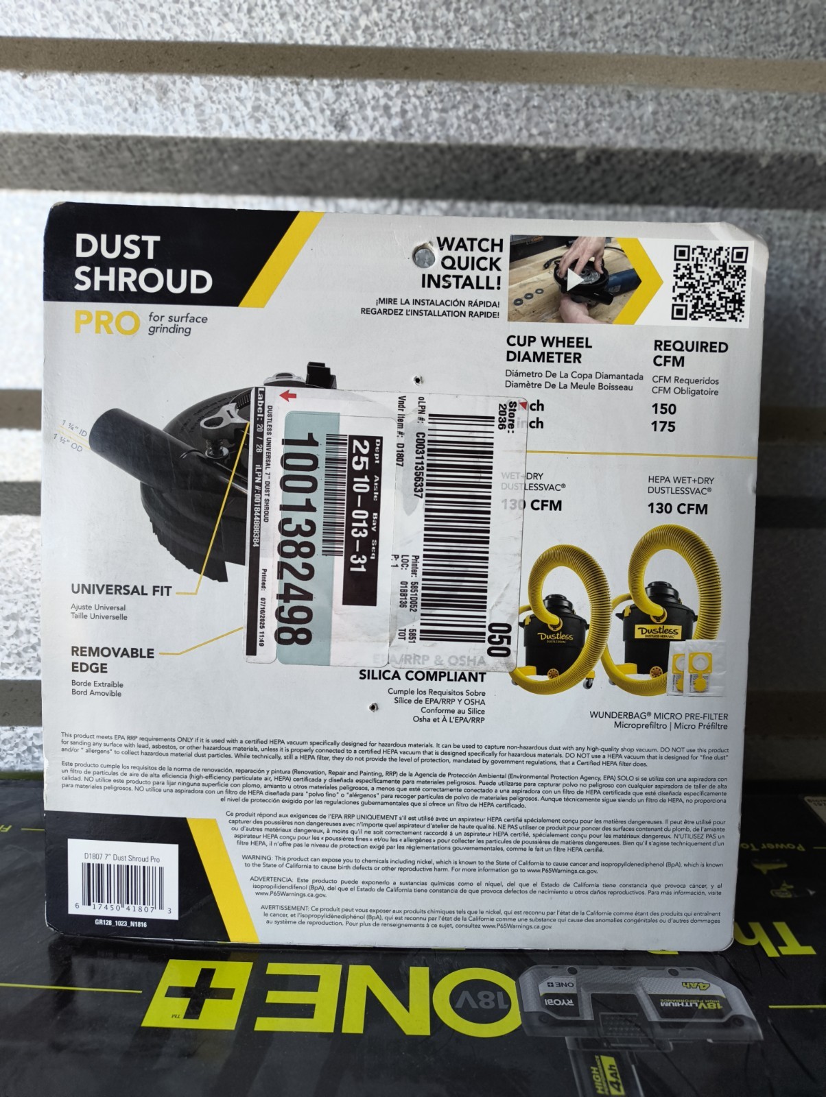Dustless Technologies 7 in. Universal Dust Shroud Pro for Angle Grinders