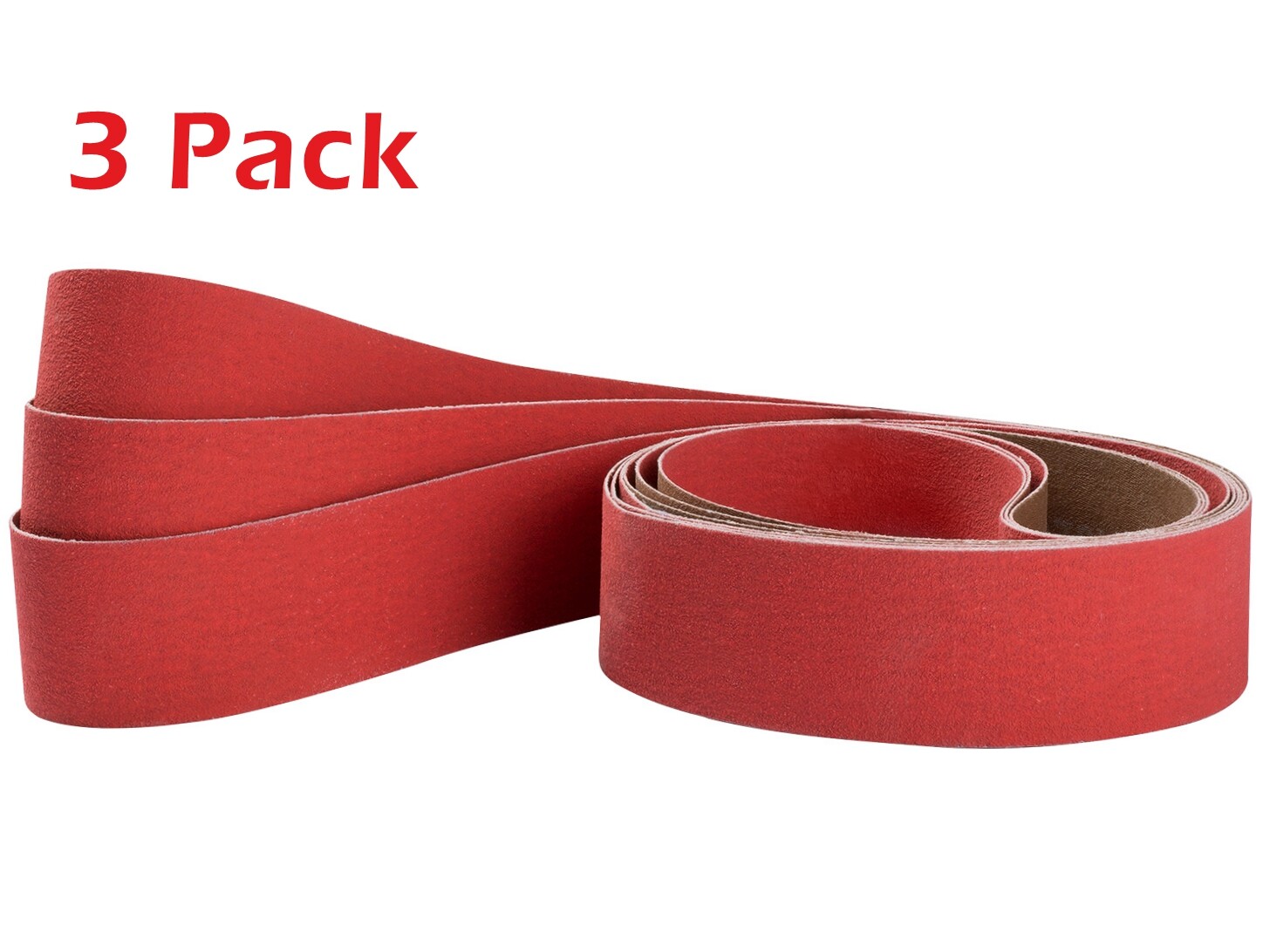 3PK 2×72″ Ceramic Sanding Belts 120 Grit Y-Weight Backing for Stainless Steel