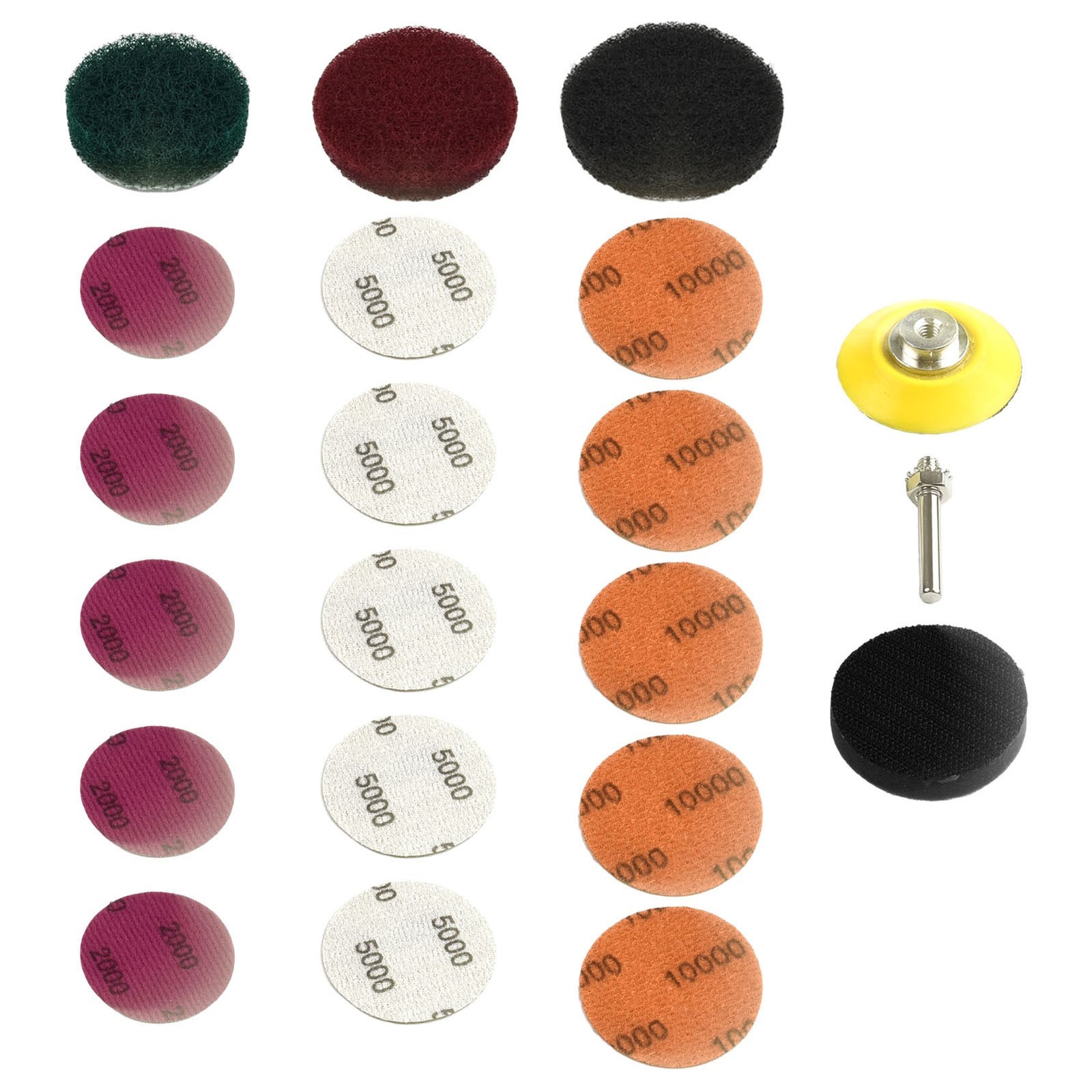 2 Inch Headlight Polishing Scouring Pad Restoration DIY Kit For Electric Drill