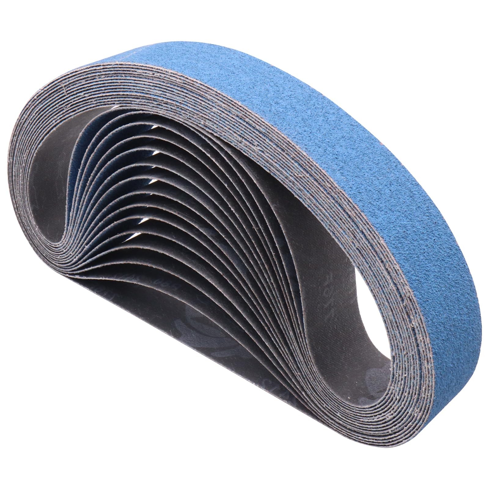 15 Pack 1-1/2 x 30 Inch Zirconia Sanding Belts 80 Grit for Tube Polisher