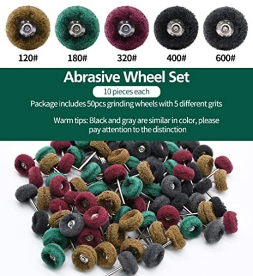 50/100/200pcs Abrasive Wheel, 1″ Buffing Polishing Wheels, 50pcs Abrasive Wheel