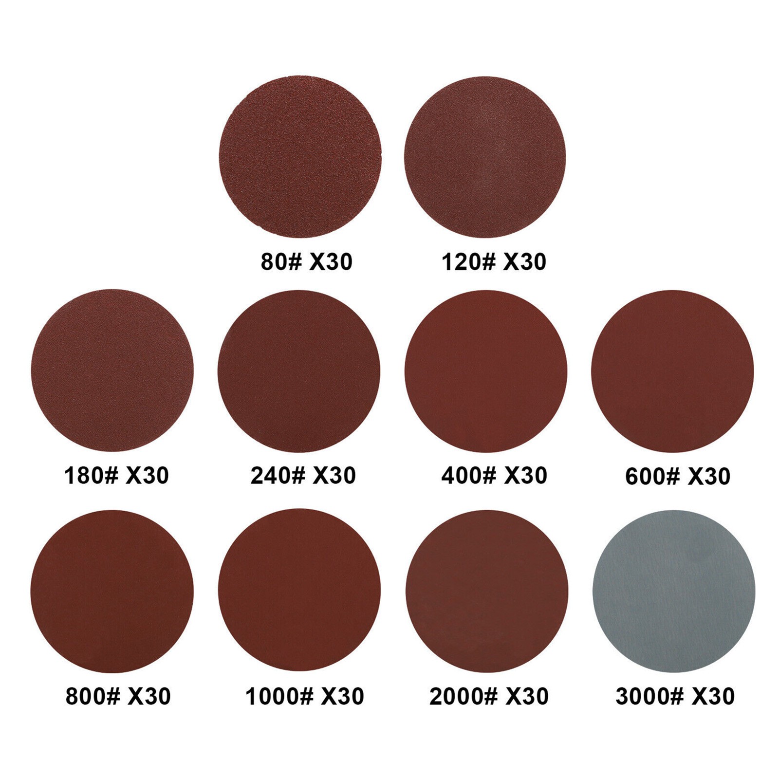 303x/set 2″ Sanding Disc Sand Paper Hook Loop Sander+ Pad+ M6 Drill Adapter